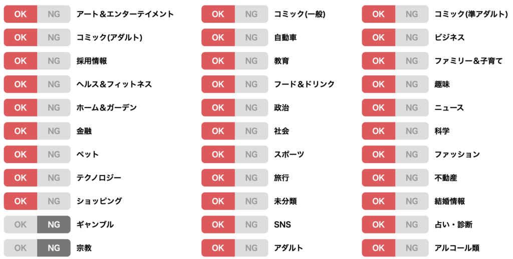 アドステアのカテゴリ